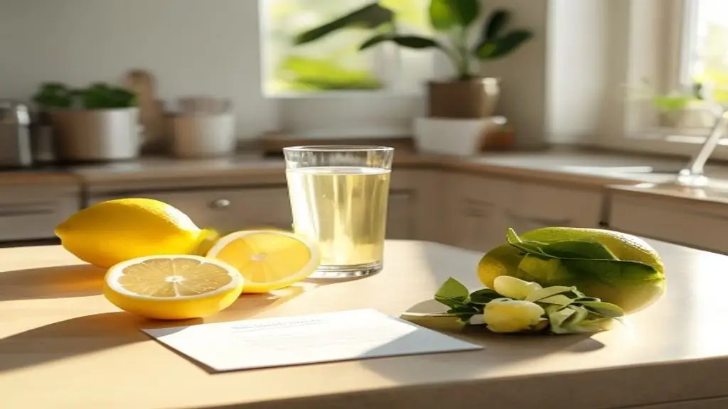 Verre d'eau citronnee presente avec prudence dans un contexte sante.