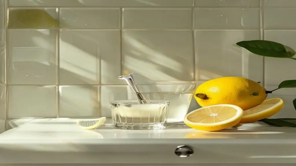 Brosse a dents separee d'un verre de citron pour illustrer l'email dentaire.