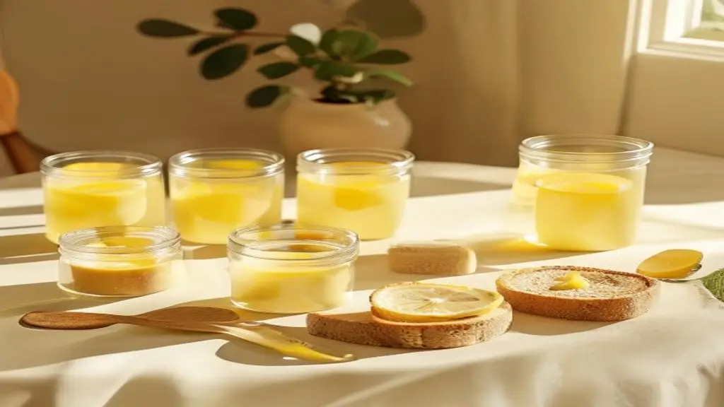Degustation comparative de lemon curd dans des bocaux neutres.